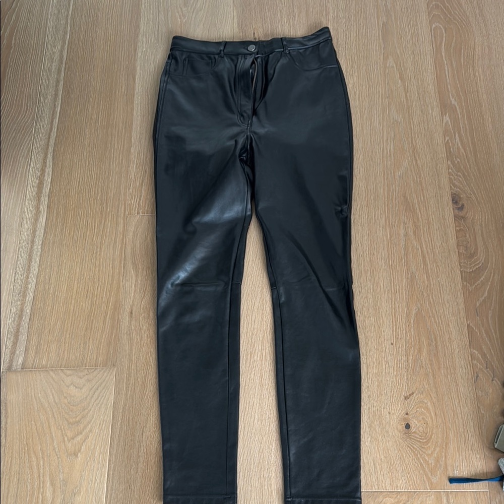 Wilfred Black vegan leather Pants Slim Fit Tapered